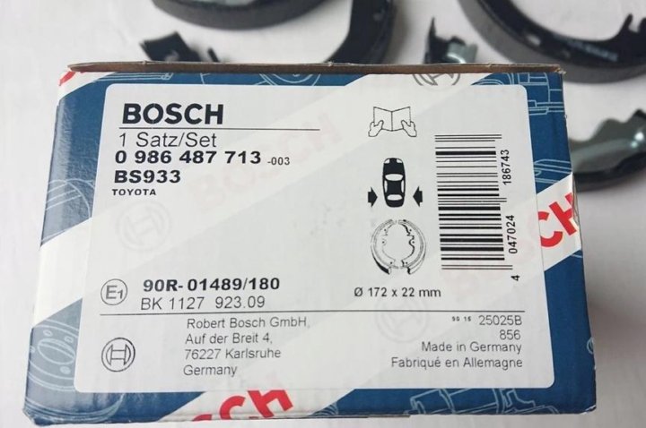 Bosch колодки каталог