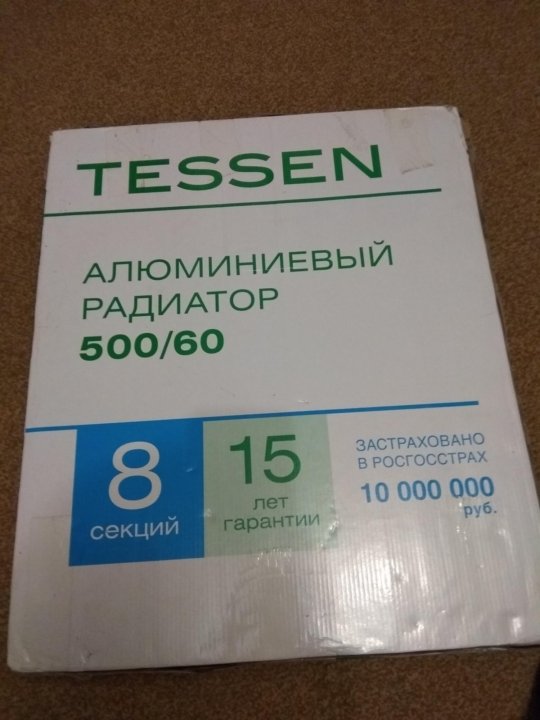 500 60. Радиатор Tessen 500/60, 6 секций, алюминий.