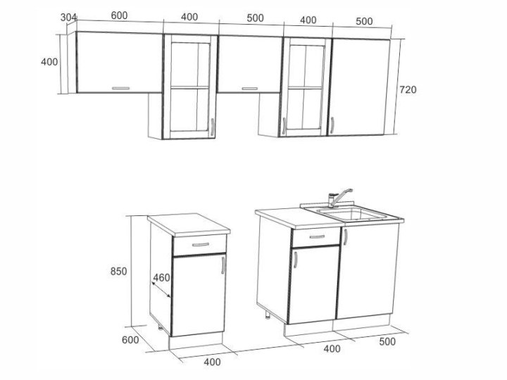 Ширина кухонной тумбы
