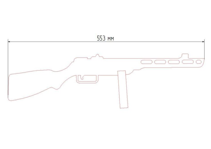 Деревянный пистолет чертеж для выпиливания с размерами