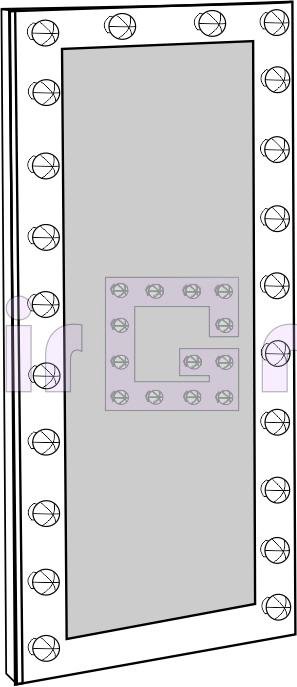 Гримерное зеркало с лампочками размеры чертежи