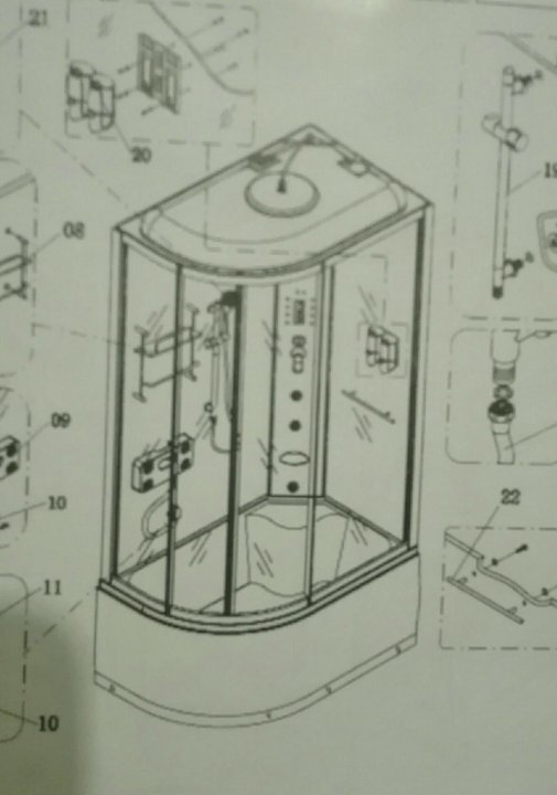 Душевая ниагара сборка