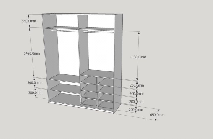 Шкаф купе икеа размеры