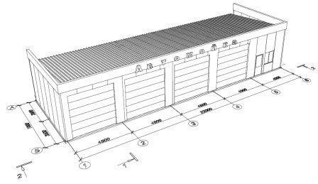 Проект автосервиса из сэндвич панелей на 3 поста