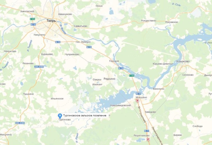 Редкино тверь карта
