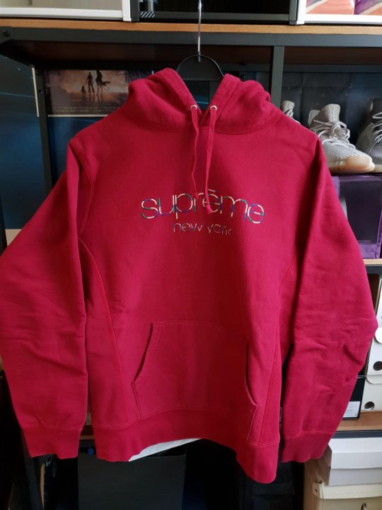 supreme classic logo hoodie