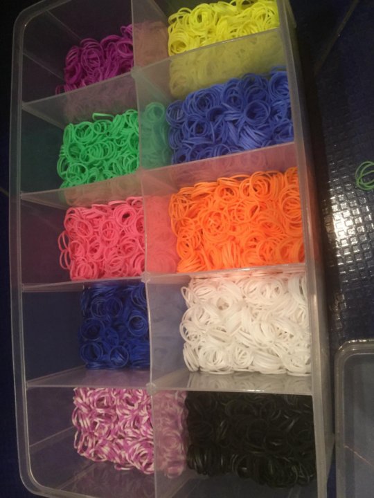 Набор резинок для плетения браслетов в контейнере, камуфляж и цветные, , штук | AliExpress