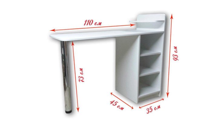 Двойной маникюрный стол с вытяжкой