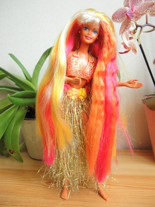 barbie hula hair 1996