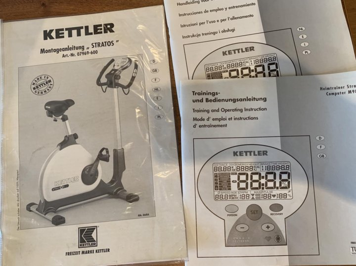 Kettler stratos exercise online bike manual