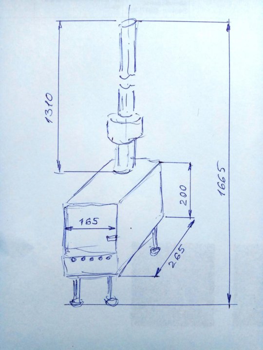 Печь буржуйка чертежи с размерами