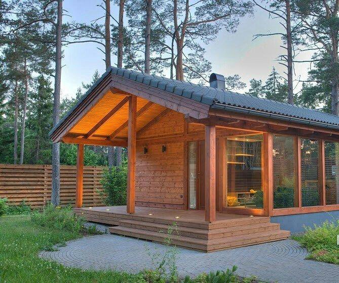 Баня с большими окнами фото Неактивно