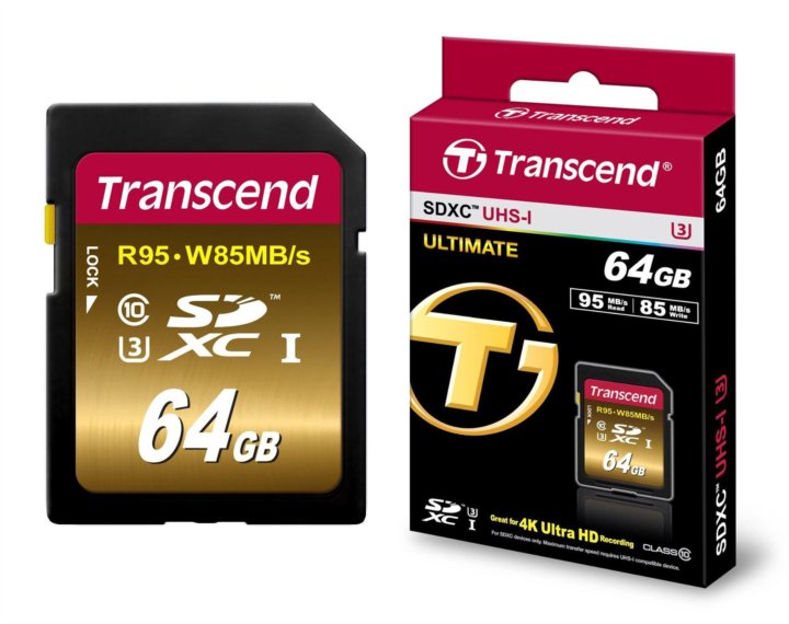 Карта памяти 64 гб transcend sdxc