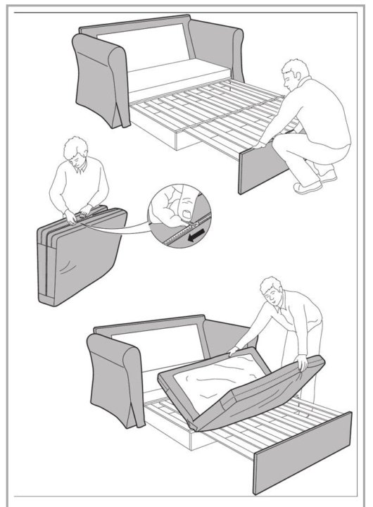 Как разобрать раскладной диван для перевозки