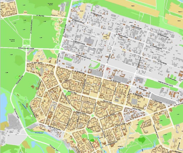 Карта подробная с улицами и номерами домов