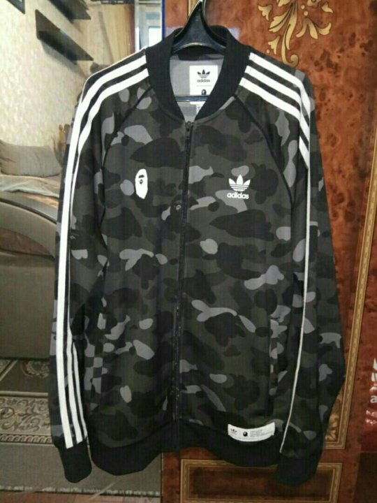 bape x adidas adicolor track top cinder