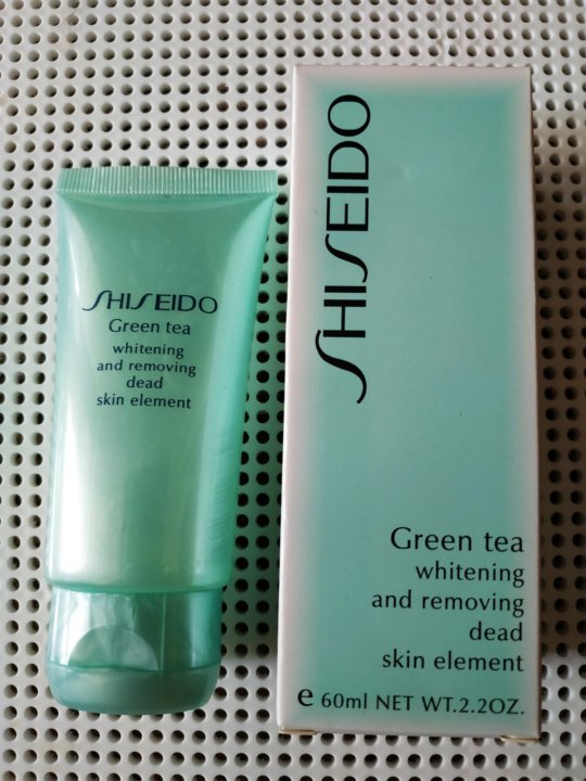 Shiseido Green Tea Whitening and removing Dead Skin element 60 ml. Shiseido пилинг. Shiseido зеленый.