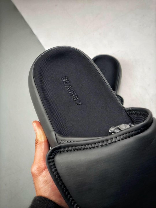 yeezy supply neoprene slipper black