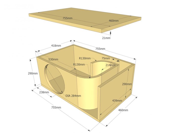 Расчет короба зя для сабвуфера