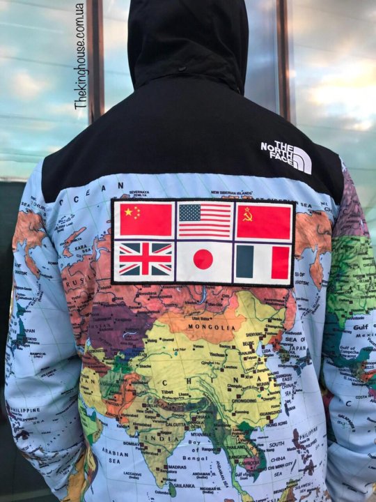 Tnf x supreme ветровка карта