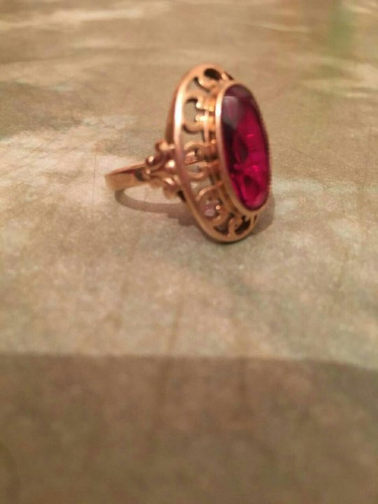 Золотые кольца с рубином при ссср