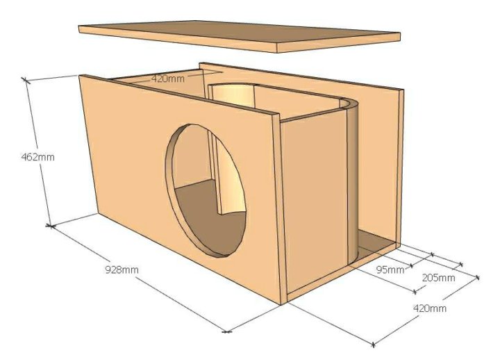 Расчет короба для сабвуфера 12 на трубе