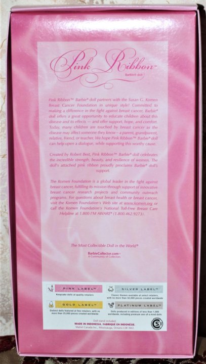 pink ribbon barbie doll value