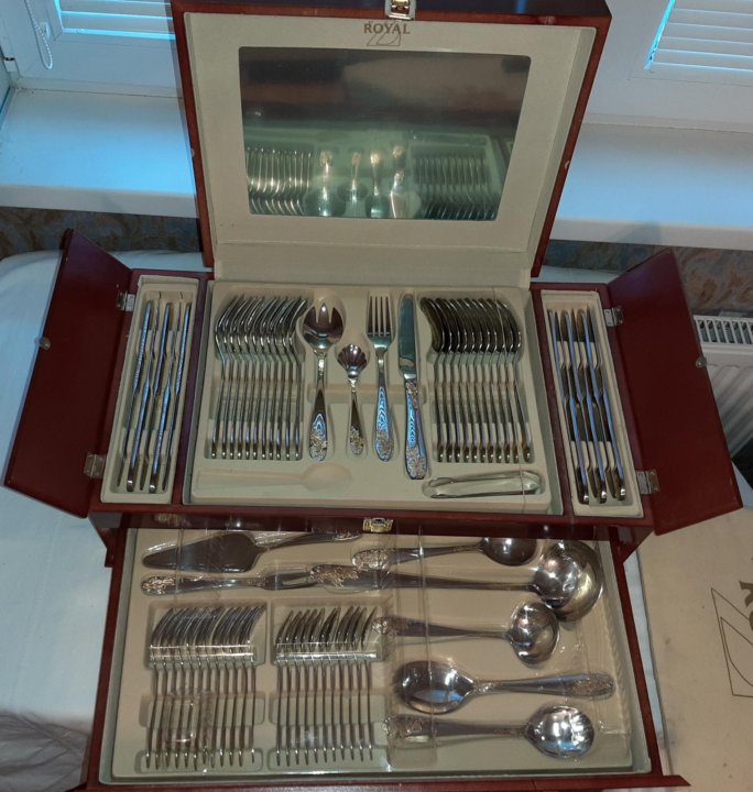 столовые приборы royal salute 121587254. E. набор столовых приборов 72 предмета royal 1675 евро. набор столовых приборов royal salute 72 предмета. набор чайных ложек royal kuchen.