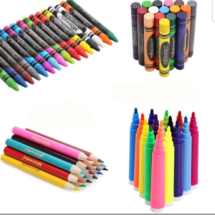 цветные карандаши и фломастеры для детей