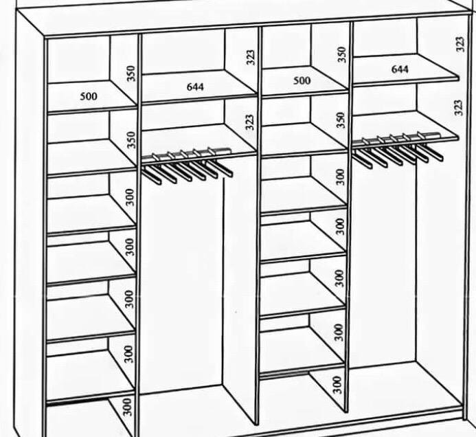 Шкаф для одежды размеры чертежи фото