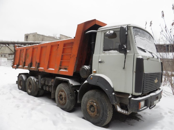 Четырехосный маз самосвал болячки