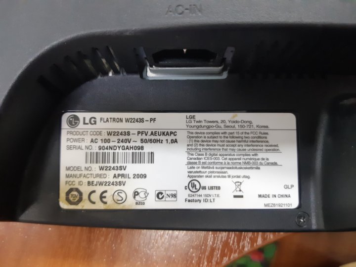 Lg flatron w2243s pf схема