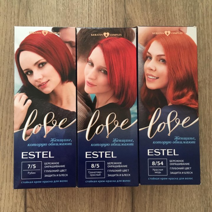 Рыжая краска для волос коробка