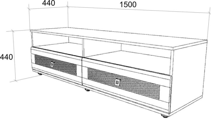 Высота тумбы под телевизор в гостиную размеры стандарт