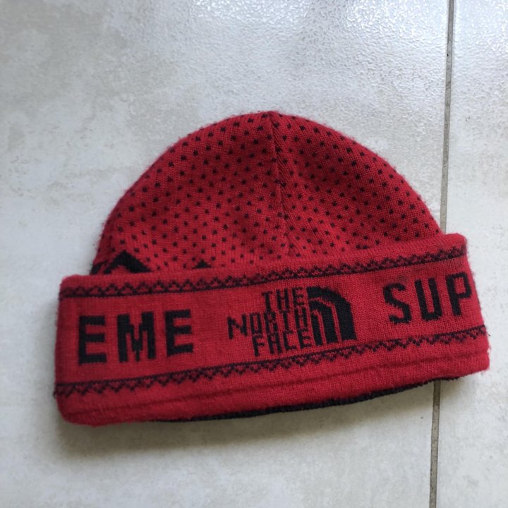 supreme the north face fold beanie black