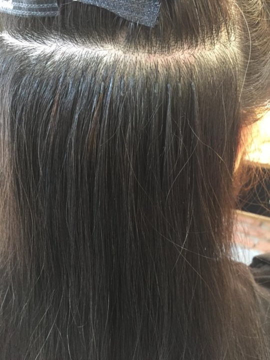 Наращивание волос липкие капсулы