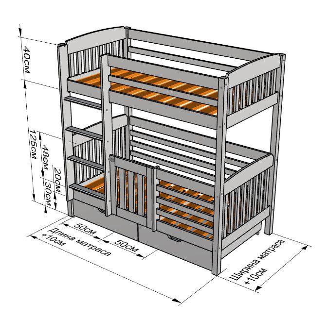 Как самому сделать двухъярусную кровать для детей своими руками