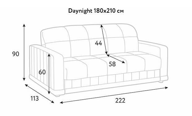 Диван с размером спального места 180 на 200