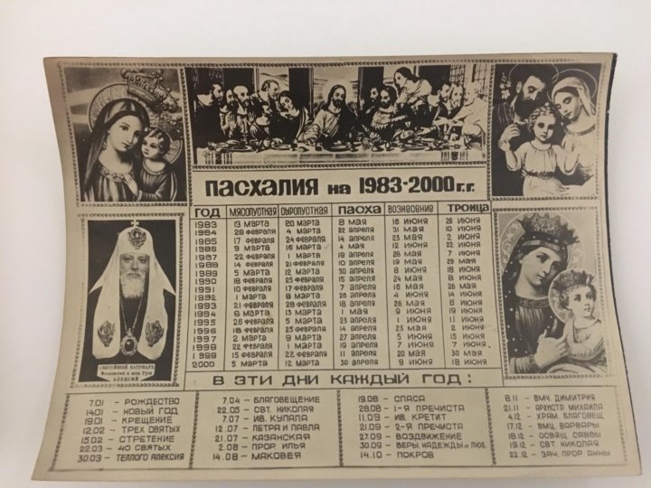 Пасха в 1962 году какого числа. Старообрядческий церковный календарь. календарь 1962.