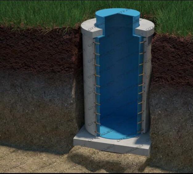 емкость для воды из бетонных колец
