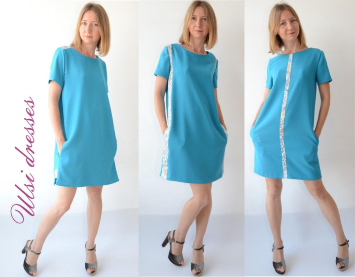 Голубое Офисное Платье фото 7