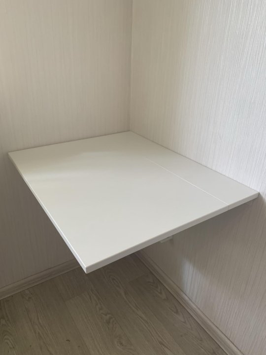 НОРБЕРГ Стол откидной стенного крепежа белый 74×60 см — Артикул: 703.617.10