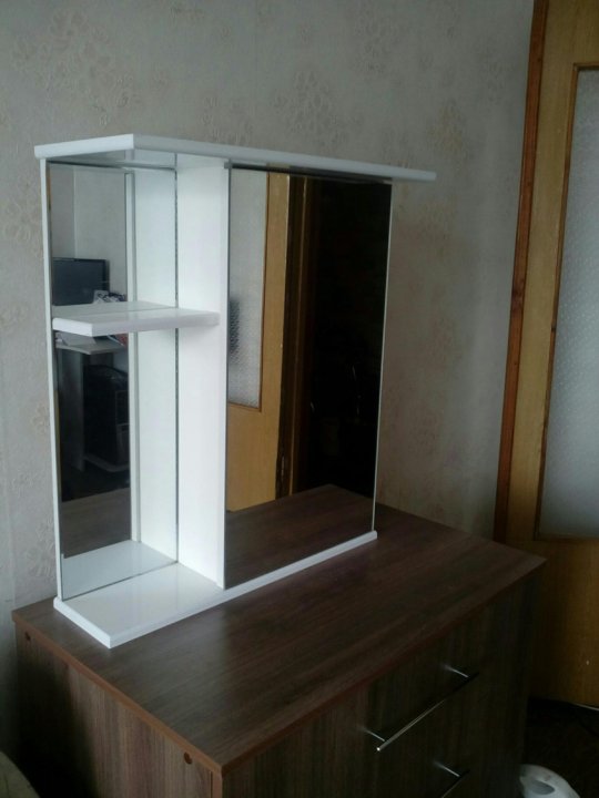 Шкафчик с зеркалом для ванной 50 см ширина