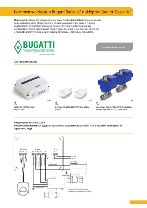 Нептун защита от протечек схема установки