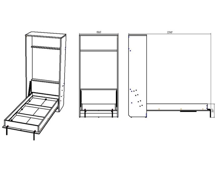 Чертеж кровать трансформер