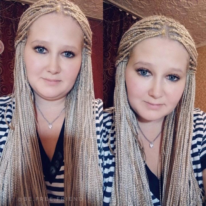 Зизи косички фото до и после на густые волосы