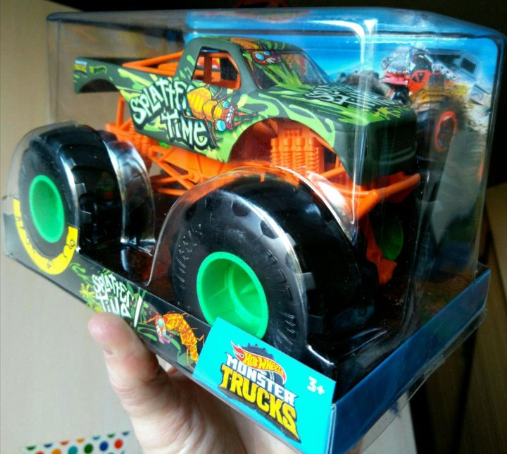 Monster 24. Монстр-трак hot Wheels Monster Trucks splatter time (fyj83/gcx22) 1:24. Fyj83 hot Wheels монстр трак 1 24. Mattel hot Wheels® монстр трак 1:24. Машина-перевертыш veld co.