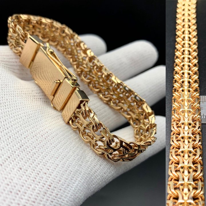 Плетение браслетов из золота фараон
