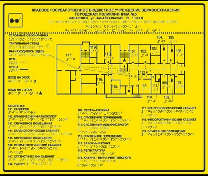 План эвакуации брайля