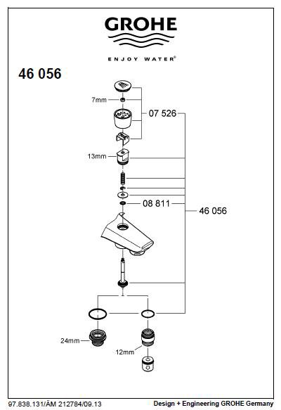 Переключатель для смесителя grohe 46056000 замена